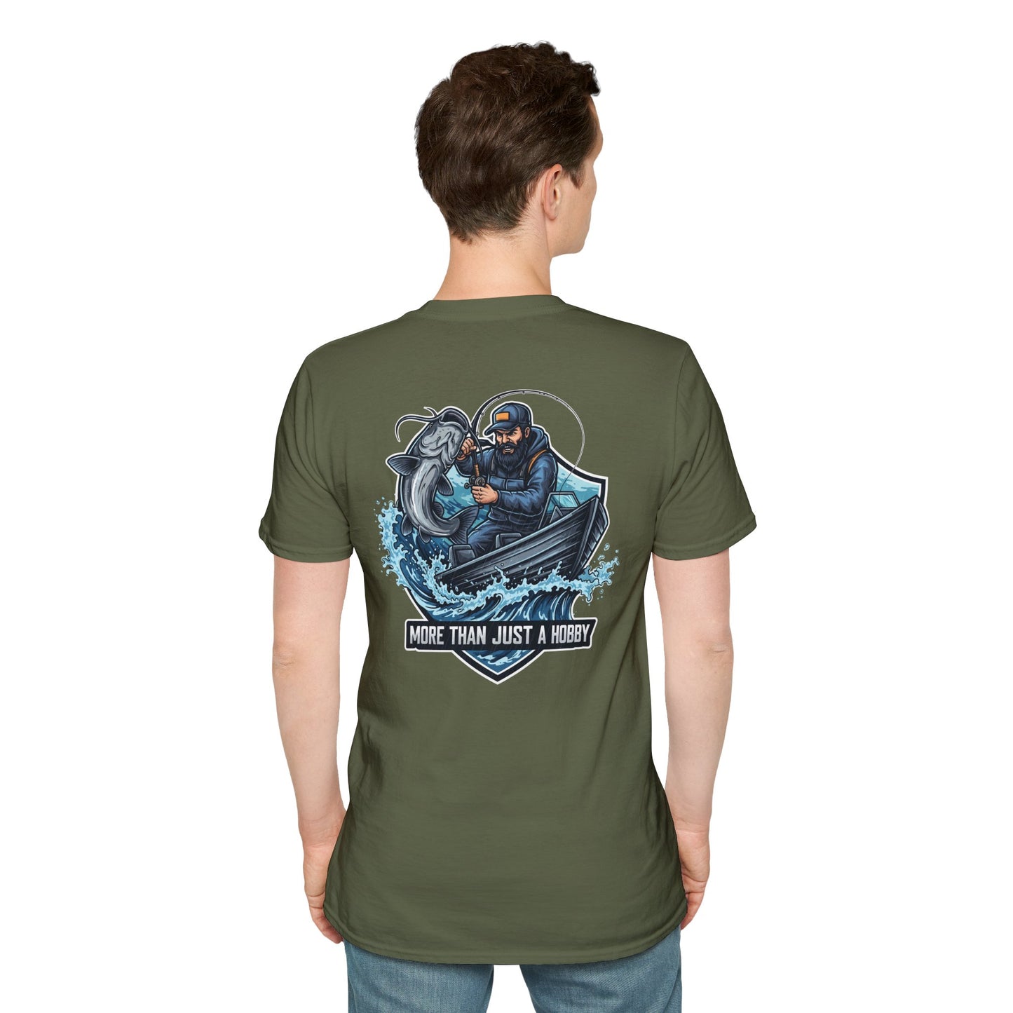 Fishing Enthusiast Unisex Softstyle T-Shirt - Perfect Gift for Anglers, Fishing Hobbyist, Summer Celebrations, Outdoor Adventures
