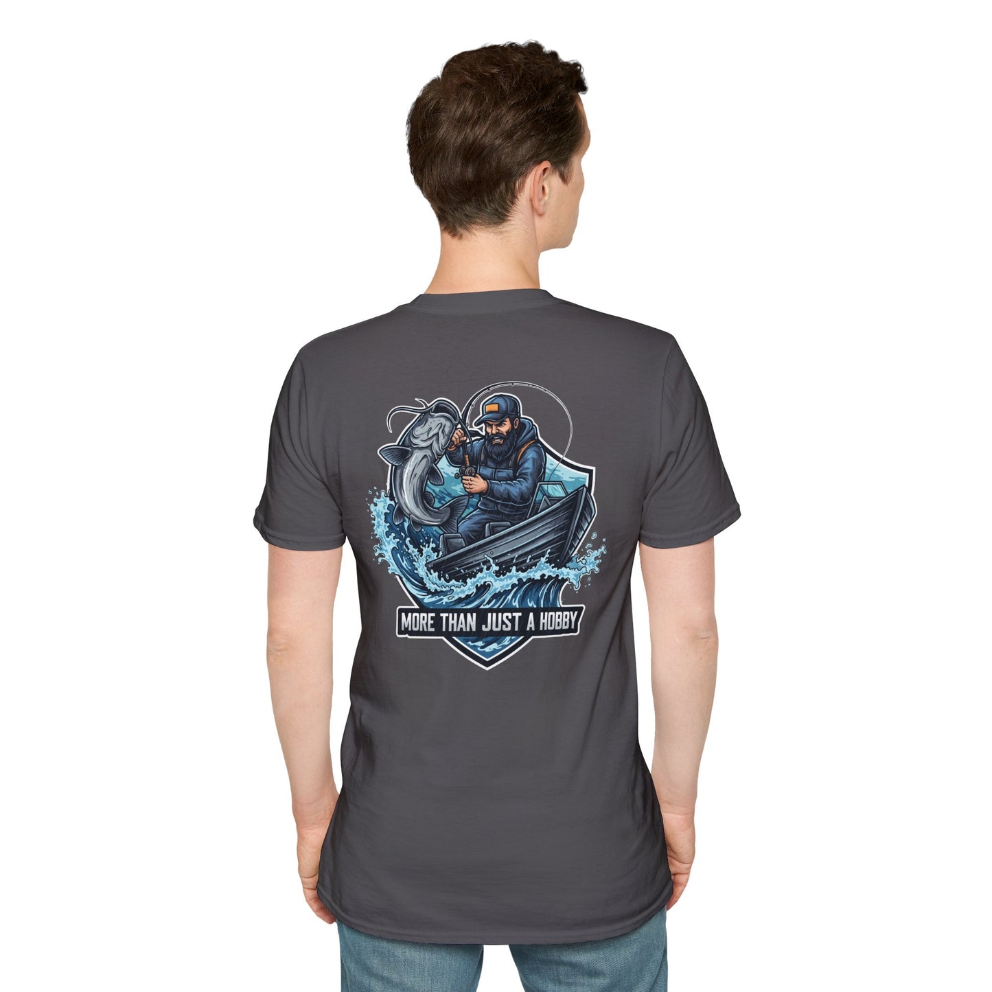 Fishing Enthusiast Unisex Softstyle T-Shirt - Perfect Gift for Anglers, Fishing Hobbyist, Summer Celebrations, Outdoor Adventures