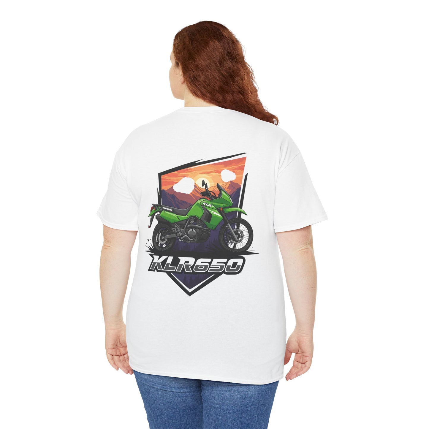 KLR650 Motorcycle Tee for Adventure Lovers, Unisex Heavy Cotton Shirt, Unique Gift for Bikers, Casual Fashion, Outdoor Apparel
