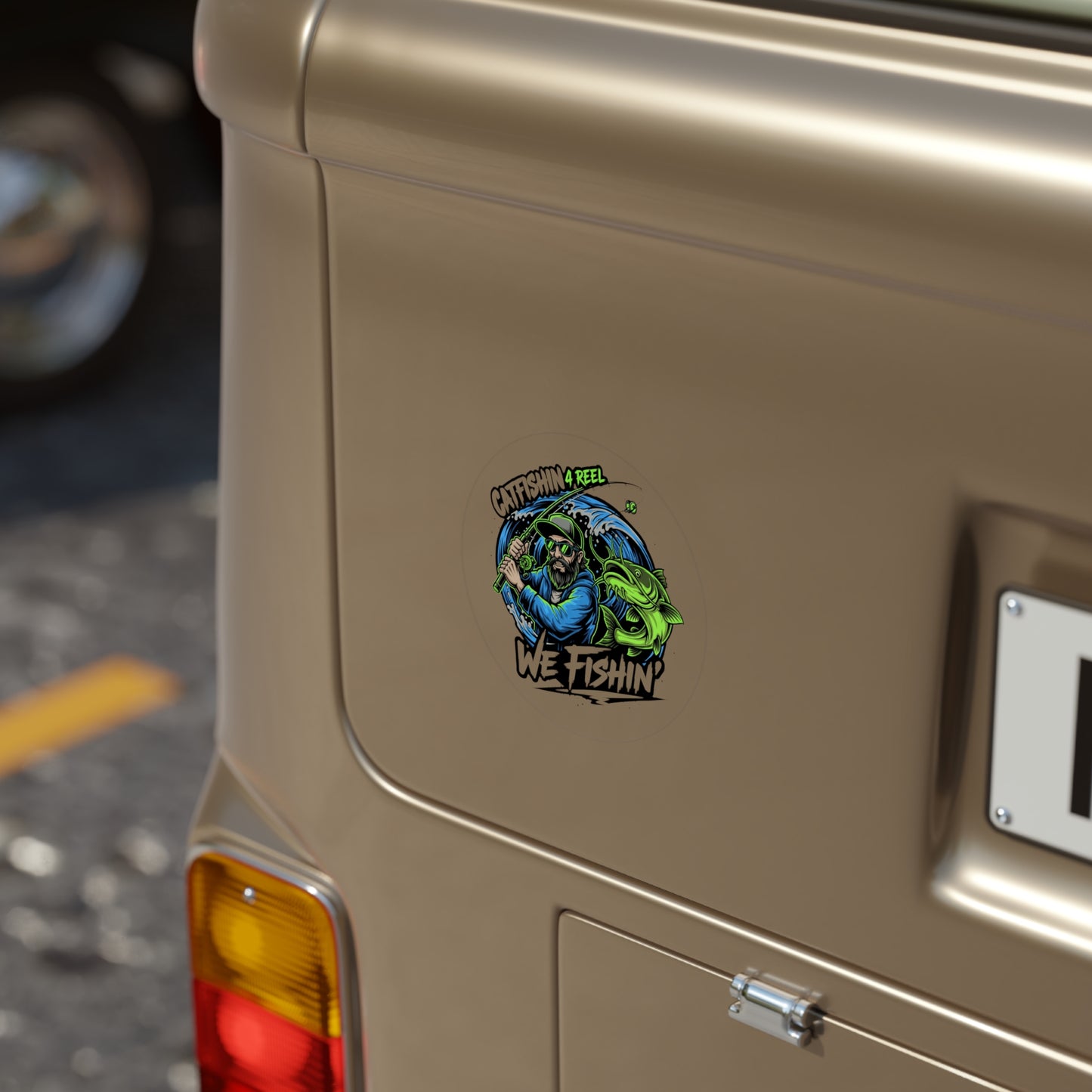 Fishing Outdoor Sticker, Catfish Design for Coolers, Boats, Water Bottles, Laptop, Nature Lovers, Gifts for Fishermen