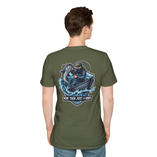 Fishing Enthusiast Unisex Softstyle T-Shirt - Perfect Gift for Anglers, Fishing Hobbyist, Summer Celebrations, Outdoor Adventures