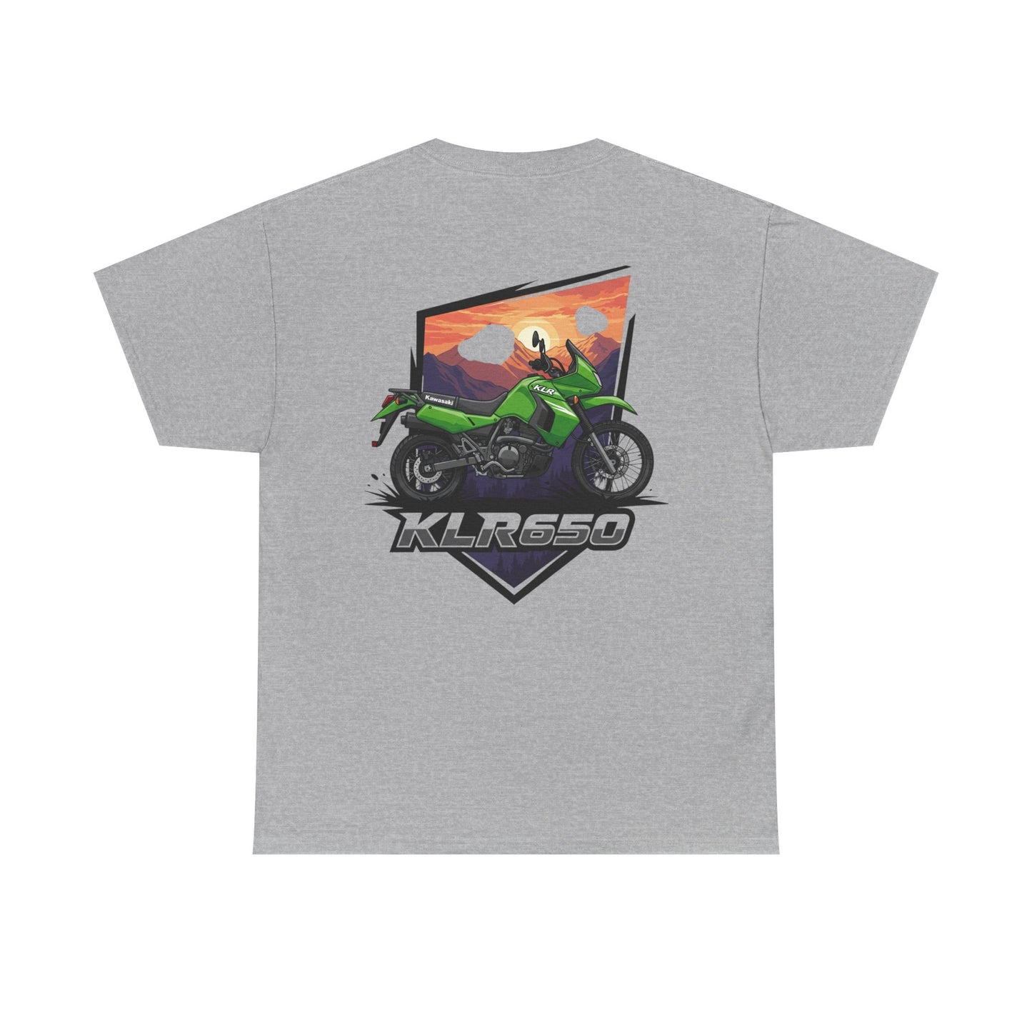 KLR650 Motorcycle Tee for Adventure Lovers, Unisex Heavy Cotton Shirt, Unique Gift for Bikers, Casual Fashion, Outdoor Apparel