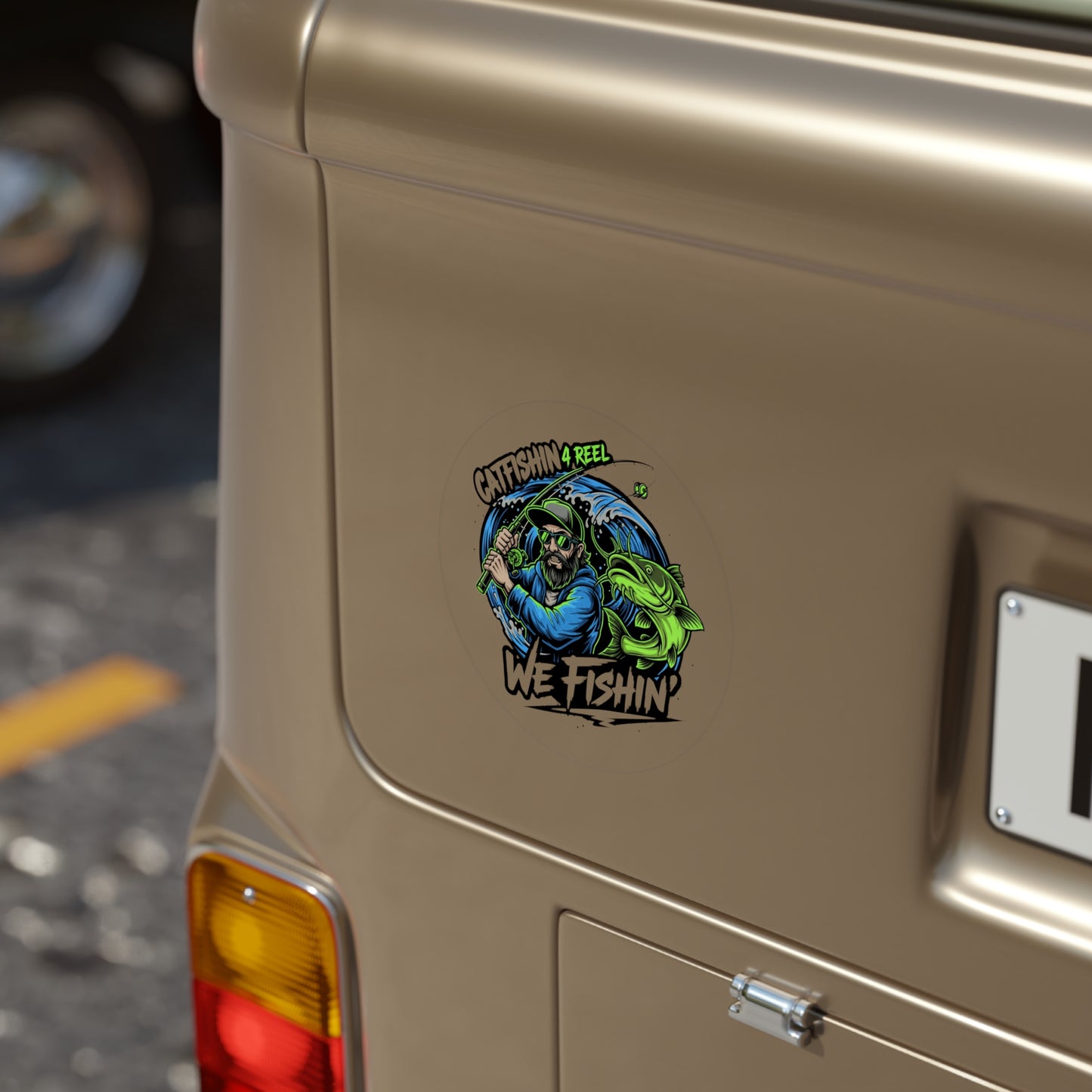 Fishing Outdoor Sticker, Catfish Design for Coolers, Boats, Water Bottles, Laptop, Nature Lovers, Gifts for Fishermen