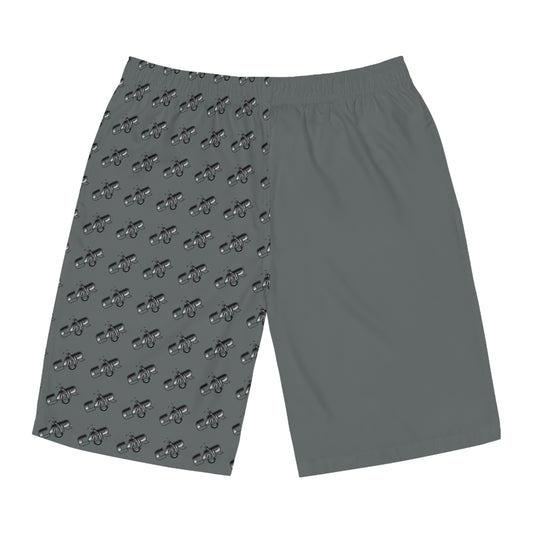 Men's Board Shorts with Motorcycle Design, Summer Swimwear, Beachwear for Men, Casual Swim Trunks, Gift for Bikers