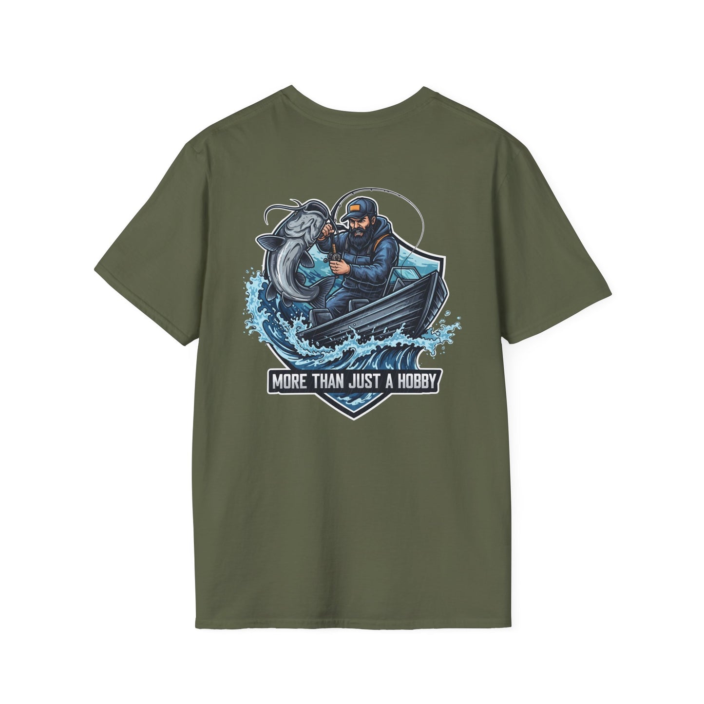 Fishing Enthusiast Unisex Softstyle T-Shirt - Perfect Gift for Anglers, Fishing Hobbyist, Summer Celebrations, Outdoor Adventures