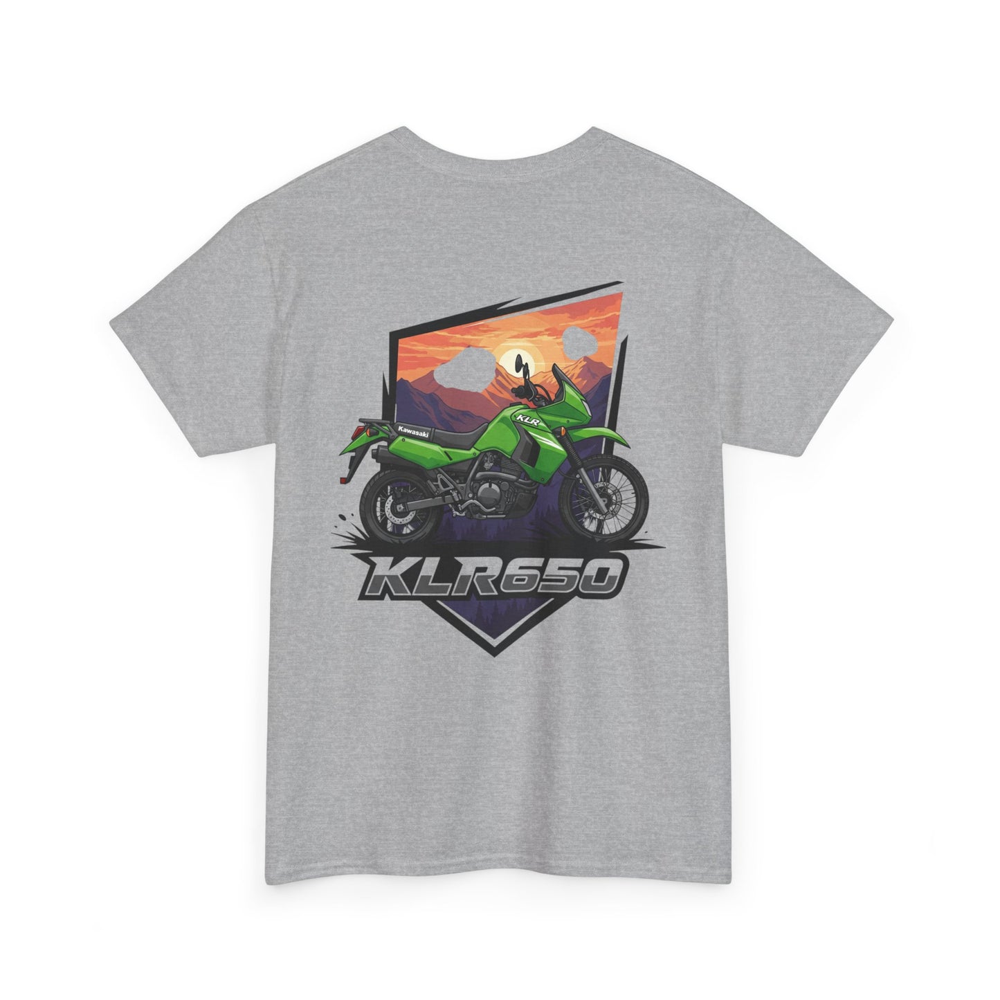KLR650 Motorcycle Tee for Adventure Lovers, Unisex Heavy Cotton Shirt, Unique Gift for Bikers, Casual Fashion, Outdoor Apparel