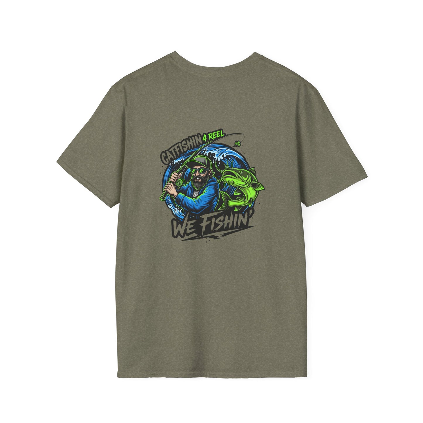 Catfishin' Unisex Softstyle T-Shirt - Perfect for Fishing Enthusiasts, Outdoor Adventure Shirt, Gift for Fishermen, Casual Wear