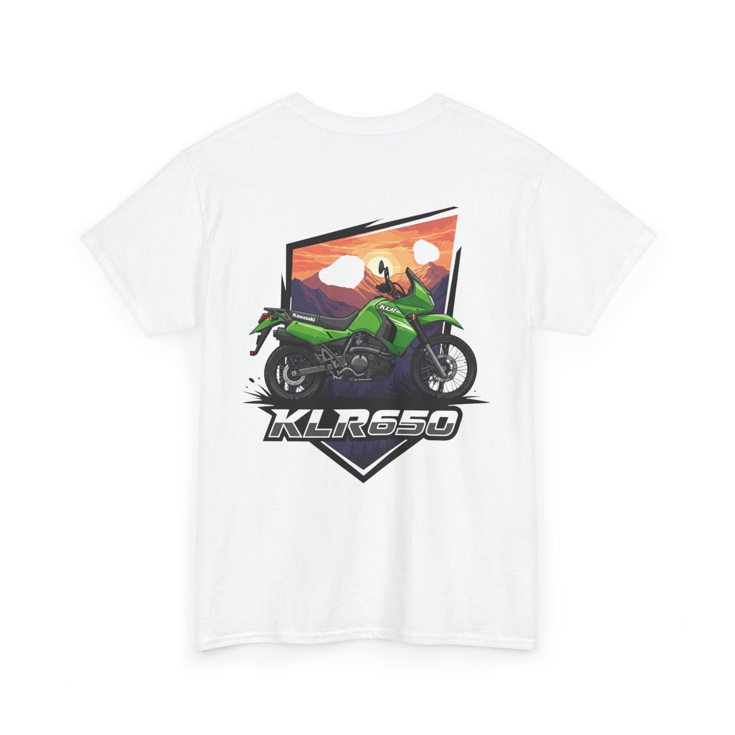 KLR650 Motorcycle Tee for Adventure Lovers, Unisex Heavy Cotton Shirt, Unique Gift for Bikers, Casual Fashion, Outdoor Apparel
