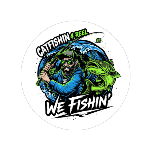 Fishing Outdoor Sticker, Catfish Design for Coolers, Boats, Water Bottles, Laptop, Nature Lovers, Gifts for Fishermen
