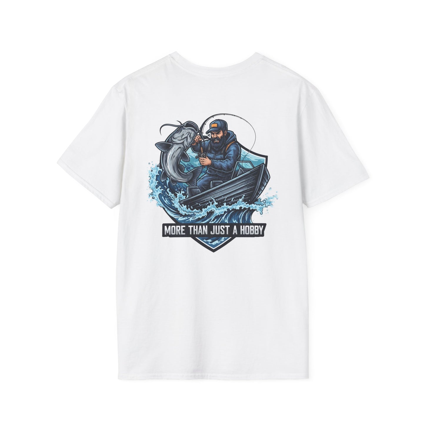 Fishing Enthusiast Unisex Softstyle T-Shirt - Perfect Gift for Anglers, Fishing Hobbyist, Summer Celebrations, Outdoor Adventures