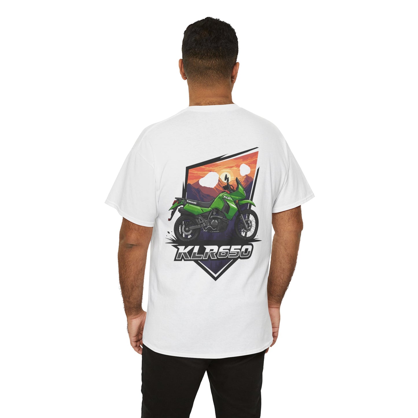KLR650 Motorcycle Tee for Adventure Lovers, Unisex Heavy Cotton Shirt, Unique Gift for Bikers, Casual Fashion, Outdoor Apparel