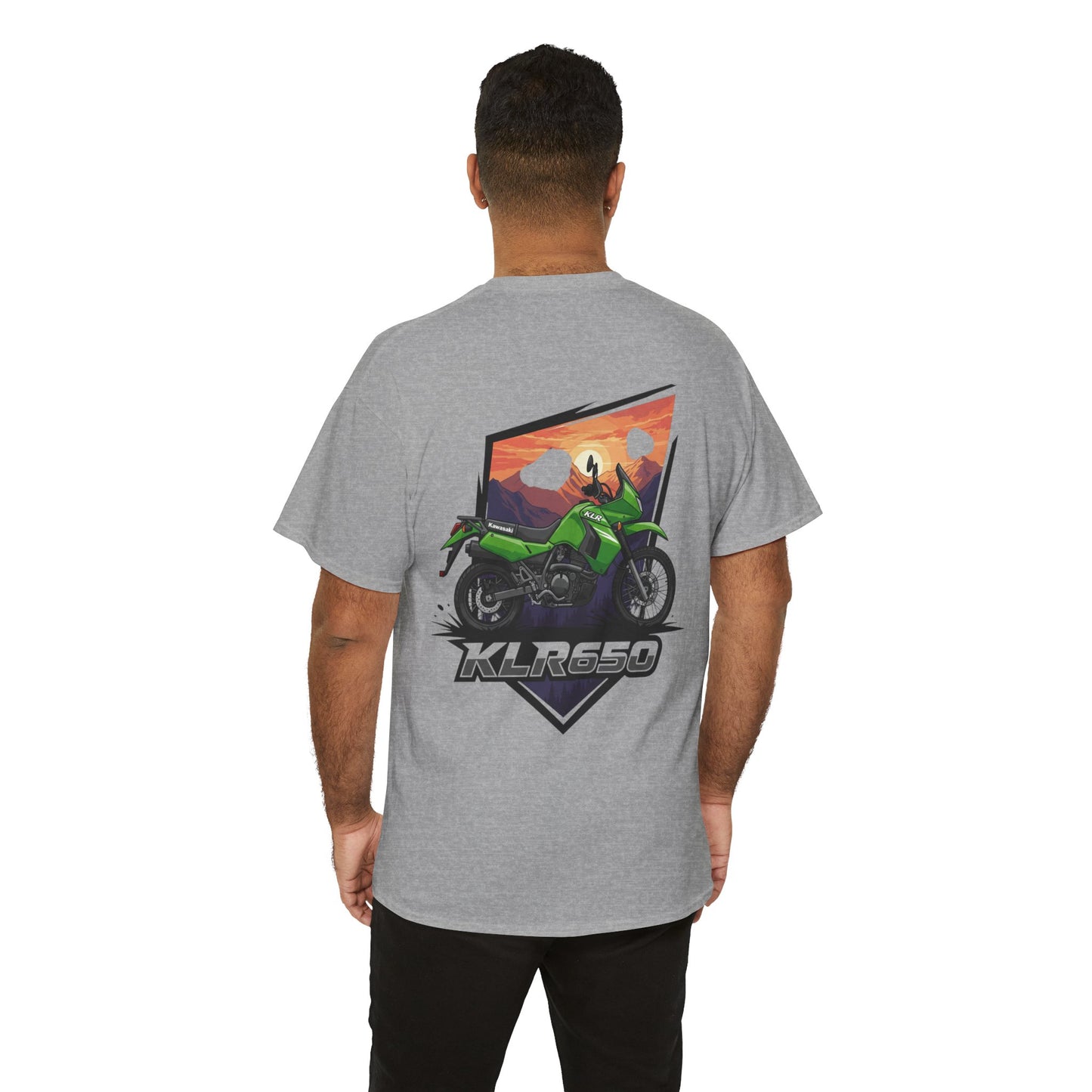KLR650 Motorcycle Tee for Adventure Lovers, Unisex Heavy Cotton Shirt, Unique Gift for Bikers, Casual Fashion, Outdoor Apparel