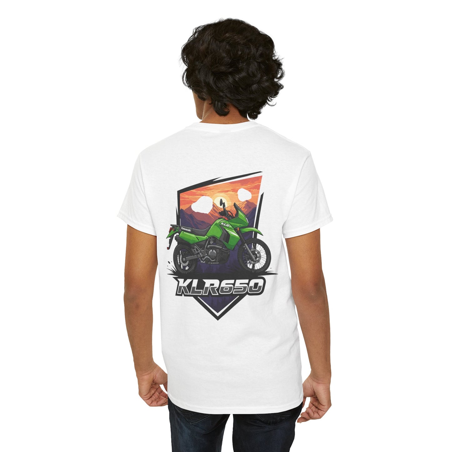 KLR650 Motorcycle Tee for Adventure Lovers, Unisex Heavy Cotton Shirt, Unique Gift for Bikers, Casual Fashion, Outdoor Apparel
