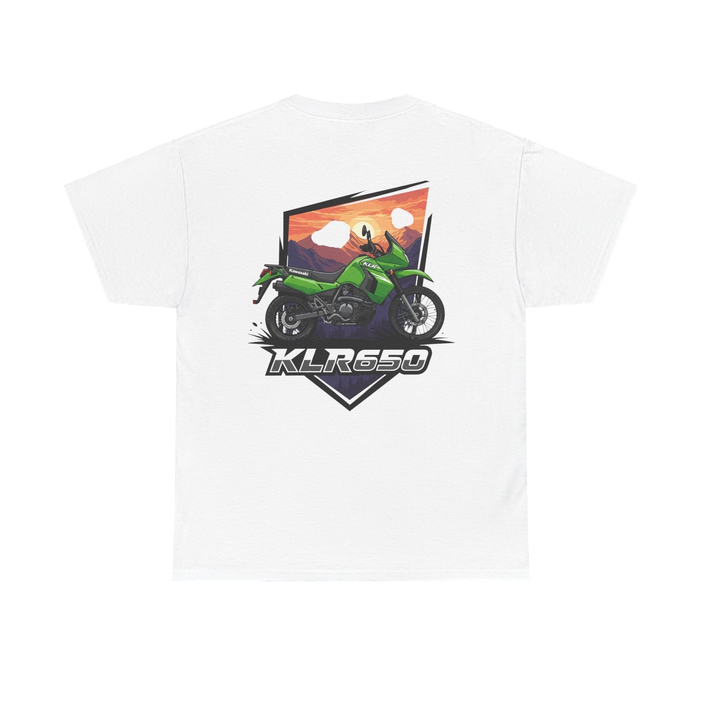 KLR650 Motorcycle Tee for Adventure Lovers, Unisex Heavy Cotton Shirt, Unique Gift for Bikers, Casual Fashion, Outdoor Apparel
